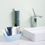 Darrahopens Home & Garden > Storage > Storage Boxes Wall-Mounted Waste Bins - Pack of 2 - Kitchen Waste Bins, Hanging Bins, Kitchen Waste Bins - Hanging Storage Boxes - White and Blue