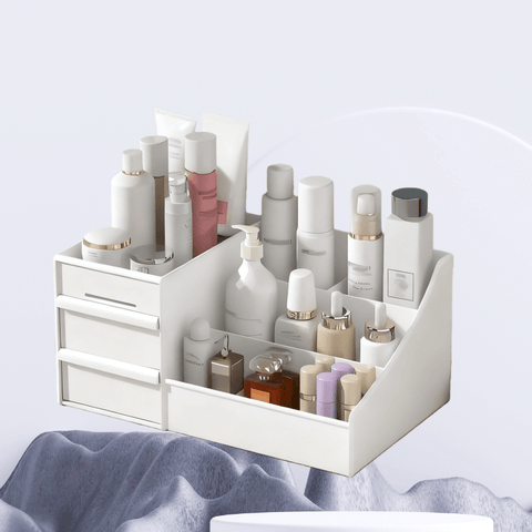 Darrahopens Home & Garden > Storage > Storage Boxes White Multi-Compartment Large-Capacity Desktop Storage Box Keeps vanity tables and desks neat and organized—lipsticks, masks, makeup brushes all stored in one box. Easy access, seamlessly fits into various settings.