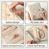 Darrahopens Home & Garden > Storage > Storage Boxes White Nappa Leather Anti-Oxidation Jewelry Storage Book with 5 Velvet Pouches - Compact Organizer for Watches, Earrings, Rings & Gold Ornaments