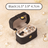 Darrahopens Home & Garden > Storage > Storage Boxes White Waterproof PU Leather Jewelry Travel Case, Portable Mini Jewelry Organizer Box for Rings Earrings Necklaces