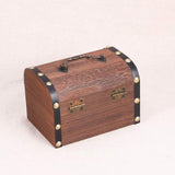 Darrahopens Home & Garden > Storage > Storage Boxes Wooden Treasure Chest Retro Money Storage Box Case Coin Piggy Bank Organizer