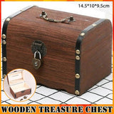 Darrahopens Home & Garden > Storage > Storage Boxes Wooden Treasure Chest Retro Money Storage Box Case Coin Piggy Bank Organizer