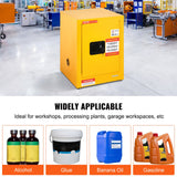 Darrahopens Home & Garden > Storage > Storage Cabinets & Lockers 12 Gallon Safety Cabinet for Flammable Liquids Single door and Manual Close Yellow Hazardous Storage