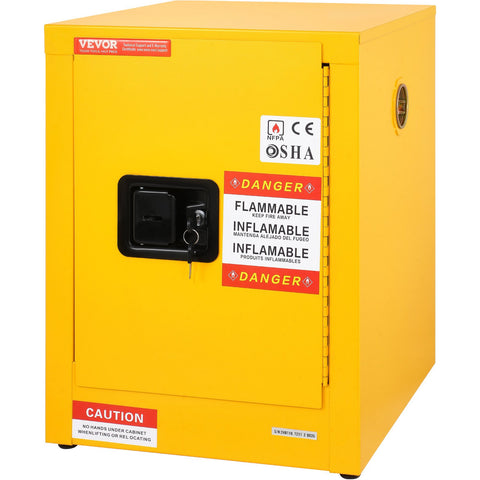 Darrahopens Home & Garden > Storage > Storage Cabinets & Lockers 12 Gallon Safety Cabinet for Flammable Liquids Single door and Manual Close Yellow Hazardous Storage