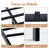 Darrahopens Home & Garden > Storage > Storage Cabinets & Lockers Double Black LED Bed Frame with 2 Storage Drawers and Charging Station In Australia - Darrahopens