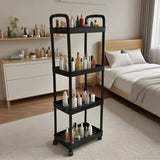 Darrahopens Home & Garden > Storage > Storage Cabinets & Lockers Five-Tier Rolling Cosmetics Storage Rack - Made of durable plastic, equipped with 360-degree swivel casters, strong load-bearing capacity - Suitable for bathroom, bedroom, kitchen, and home storage | White