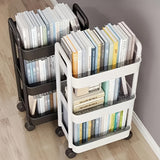 Darrahopens Home & Garden > Storage > Storage Cabinets & Lockers Four-Tier Rolling Cosmetics Storage Rack - Made of durable plastic, equipped with 360-degree swivel casters, strong load-bearing capacity - Suitable for bathroom, bedroom, kitchen, and home storage | White