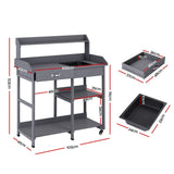 Darrahopens Home & Garden > Storage > Storage Cabinets & Lockers Gardeon Outdoor Potting Bench Table Storage Cabinet Potters Garden Workstation Grey