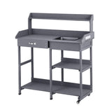 Darrahopens Home & Garden > Storage > Storage Cabinets & Lockers Gardeon Outdoor Potting Bench Table Storage Cabinet Potters Garden Workstation Grey