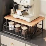 Darrahopens Home & Garden > Storage > Storage Cabinets & Lockers Modern Kitchen Microwave Shelf with Drawer: Sturdy and solid structure, designed to save counter space for storing appliances, utensils, dishes, and household items. Minimalist design suitable for 1000+ scenarios, chosen by 1000 households, WHITE