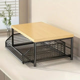Darrahopens Home & Garden > Storage > Storage Cabinets & Lockers Modern Kitchen Microwave Shelf with Drawer: Sturdy and solid structure, designed to save counter space for storing appliances, utensils, dishes, and household items. Minimalist design suitable for 1000+ scenarios, BLACK