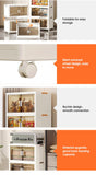 Darrahopens Home & Garden > Storage > Storage Cabinets & Lockers Stackable Storage Boxes with Transparent Doors - Modular Organizer for Home & Pantry 55*32*94cm (3 layer )