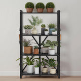 Darrahopens Home & Garden > Storage > Storage Cabinets & Lockers VEVOR 4-Tier Foldable Storage Shelf with Wheels, 66 cm W x 33 cm D x 117 cm H Folding Metal Rack Shelving Unit, No Assembly Organizer Shelf for Garage, Kitchen, Basement, Black