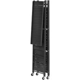 Darrahopens Home & Garden > Storage > Storage Cabinets & Lockers VEVOR 4-Tier Foldable Storage Shelf with Wheels, 66 cm W x 33 cm D x 117 cm H Folding Metal Rack Shelving Unit, No Assembly Organizer Shelf for Garage, Kitchen, Basement, Black