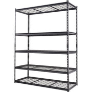 Darrahopens Home & Garden > Storage > Storage Cabinets & Lockers VEVOR Storage Shelving Unit, 5-Tier Adjustable, 2000 lbs Capacity, Heavy Duty Garage Shelves Metal Organizer Wire Rack, Black, 60" L x 24" W x 78" H for Kitchen Pantry Basement Bathroom Laundry Closet