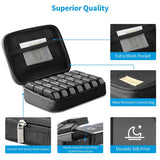 Darrahopens Home & Garden > Storage Weekly Pill Organizer 3 Times a Day Pill Box Daily Pill Case Vitamin, Medicine Case Black