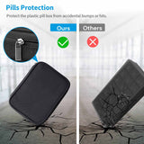 Darrahopens Home & Garden > Storage Weekly Pill Organizer 3 Times a Day Pill Box Daily Pill Case Vitamin, Medicine Case Black