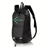 Darrahopens Home & Garden > Travel > Backpacks 15L Backpack with USB Charging & Smart LED Turn Signals, Waterproof Cycling Commuter Daypack, Lightweight Nylon, Safety Reflective(black)