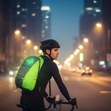 Darrahopens Home & Garden > Travel > Backpacks 15L Backpack with USB Charging & Smart LED Turn Signals, Waterproof Cycling Commuter Daypack, Lightweight Nylon, Safety Reflective(black)