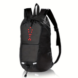 Darrahopens Home & Garden > Travel > Backpacks 15L Backpack with USB Charging & Smart LED Turn Signals, Waterproof Cycling Commuter Daypack, Lightweight Nylon, Safety Reflective(black)