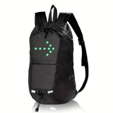 Darrahopens Home & Garden > Travel > Backpacks 15L Backpack with USB Charging & Smart LED Turn Signals, Waterproof Cycling Commuter Daypack, Lightweight Nylon, Safety Reflective(black)