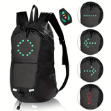 Darrahopens Home & Garden > Travel > Backpacks 15L Backpack with USB Charging & Smart LED Turn Signals, Waterproof Cycling Commuter Daypack, Lightweight Nylon, Safety Reflective(Yellow gray)