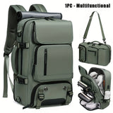 Darrahopens Home & Garden > Travel > Backpacks 18.1-inch Easy-Travel Bag (46×30×16 cm): Four carrying modes in one bag, with independent shoe compartment and freely switchable hidden shoulder straps.(Army green）