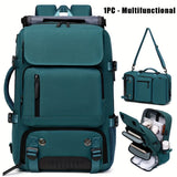 Darrahopens Home & Garden > Travel > Backpacks 18.1-inch Easy-Travel Bag (46×30×16 cm): Four carrying modes in one bag, with independent shoe compartment and freely switchable hidden shoulder straps.(Army green）