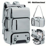 Darrahopens Home & Garden > Travel > Backpacks 18.1-inch Easy-Travel Bag (46×30×16 cm): Four carrying modes in one bag, with independent shoe compartment and freely switchable hidden shoulder straps.(light gray）