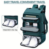 Darrahopens Home & Garden > Travel > Backpacks 18.1-inch Easy-Travel Bag (46×30×16 cm): Four carrying modes in one bag, with independent shoe compartment and freely switchable hidden shoulder straps.(light purple）