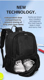 Darrahopens Home & Garden > Travel > Backpacks 24L High-Capacity Black Basketball Backpack with Shoe Compartment & Dedicated Ball Zone - Waterproof & Durable Oxford Training Bag
