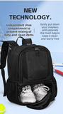 Darrahopens Home & Garden > Travel > Backpacks 24L High-Capacity Dark Blue Basketball Backpack with Shoe Compartment & Dedicated Ball Zone - Waterproof & Durable Oxford Training Bag