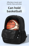 Darrahopens Home & Garden > Travel > Backpacks 24L High-Capacity Grey Basketball Backpack with Shoe Compartment & Dedicated Ball Zone - Waterproof & Durable Oxford Training Bag