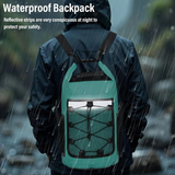 Darrahopens Home & Garden > Travel > Backpacks 25L Large Capacity Waterproof Backpack Double Layer Rainproof Dry Wet Separation Abrasion Resistant Night Reflective for Outdoor Camping Kayaking Surfing Canyoning Daily Commute(BLACK)