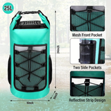Darrahopens Home & Garden > Travel > Backpacks 25L Large Capacity Waterproof Backpack Double Layer Rainproof Dry Wet Separation Abrasion Resistant Night Reflective for Outdoor Camping Kayaking Surfing Canyoning Daily Commute(GREY)