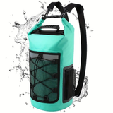 Darrahopens Home & Garden > Travel > Backpacks 25L Large Capacity Waterproof Backpack Double Layer Rainproof Dry Wet Separation Abrasion Resistant Night Reflective for Outdoor Camping Kayaking Surfing Canyoning Daily Commute(GREY)