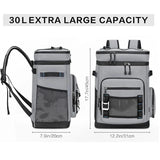 Darrahopens Home & Garden > Travel > Backpacks 30L Camping Insulated Backpack Hot Cold Storage Gray