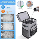 Darrahopens Home & Garden > Travel > Backpacks 30L Camping Insulated Backpack Hot Cold Storage Gray