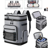Darrahopens Home & Garden > Travel > Backpacks 30L Camping Insulated Backpack Hot Cold Storage Gray