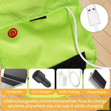 Darrahopens Home & Garden > Travel > Backpacks 5L Backpack with USB Charging & Smart LED Turn Signals, Lightweight Nylon Commuter Cycling Bag, Safety Reflective Design.Kelly