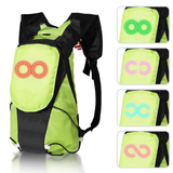 Darrahopens Home & Garden > Travel > Backpacks 5L Backpack with USB Charging & Smart LED Turn Signals, Lightweight Nylon Commuter Cycling Bag, Safety Reflective Design.Kelly(orange red)