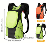 Darrahopens Home & Garden > Travel > Backpacks 5L Backpack with USB Charging & Smart LED Turn Signals, Lightweight Nylon Commuter Cycling Bag, Safety Reflective Design.Kelly(orange red)