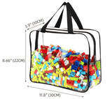 Darrahopens Home & Garden > Travel > Backpacks 6 Pack Clear PVC Toy Storage Bags Waterproof Zippered Organizer for Puzzles and Blocks Multi Purpose Travel Toiletry Tote Ideal for Australian Families