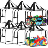 Darrahopens Home & Garden > Travel > Backpacks 6 Pack Clear PVC Toy Storage Bags Waterproof Zippered Organizer for Puzzles and Blocks Multi Purpose Travel Toiletry Tote Ideal for Australian Families