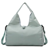 Darrahopens Home & Garden > Travel > Backpacks Apple green Women Large Capacity Yoga Gym Bag with Shoe Compartment and Mat Strap Water Resistant Travel Duffel Lightweight Tote for Fitness and Weekend Trips