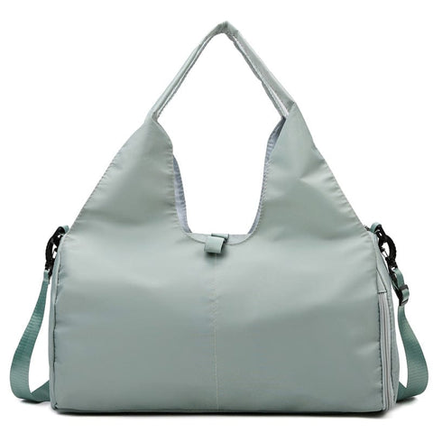 Darrahopens Home & Garden > Travel > Backpacks Apple green Women Large Capacity Yoga Gym Bag with Shoe Compartment and Mat Strap Water Resistant Travel Duffel Lightweight Tote for Fitness and Weekend Trips