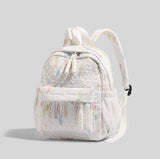 Darrahopens Home & Garden > Travel > Backpacks Backpack – Stylish and practical lightweight backpack – With two zippered compartments and adjustable shoulder strap – Fashionable design for girls, children and adults – White