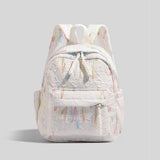 Darrahopens Home & Garden > Travel > Backpacks Backpack – Stylish and practical lightweight backpack – With two zippered compartments and adjustable shoulder strap – Fashionable design for girls, children and adults – White