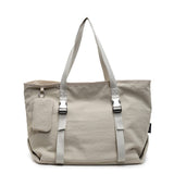 Darrahopens Home & Garden > Travel > Backpacks Beige Modern Utility Tote Bag for Women - Large Capacity Shoulder Bag with Detachable Pouch for Work, School & Travel