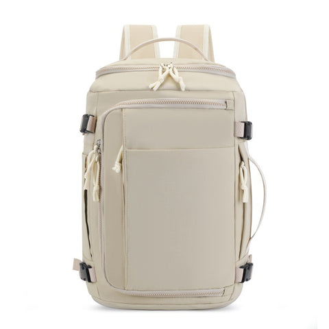Darrahopens Home & Garden > Travel > Backpacks Beige Stylish & Spacious Backpack – Lightweight, Expandable Travel & Daily Use Rucksack (31×20×43cm)
